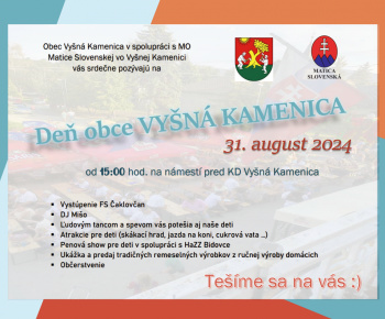 Aktuality / Ďeň obce Vyšná Kamenica 2024 - foto